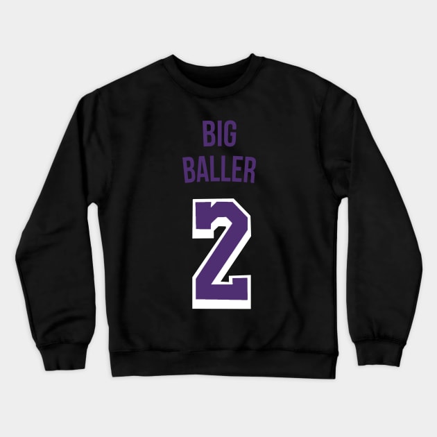 Lonzo Ball 'Big Baller' Nickname Jersey - Los Angeles Lakers Crewneck Sweatshirt by xavierjfong